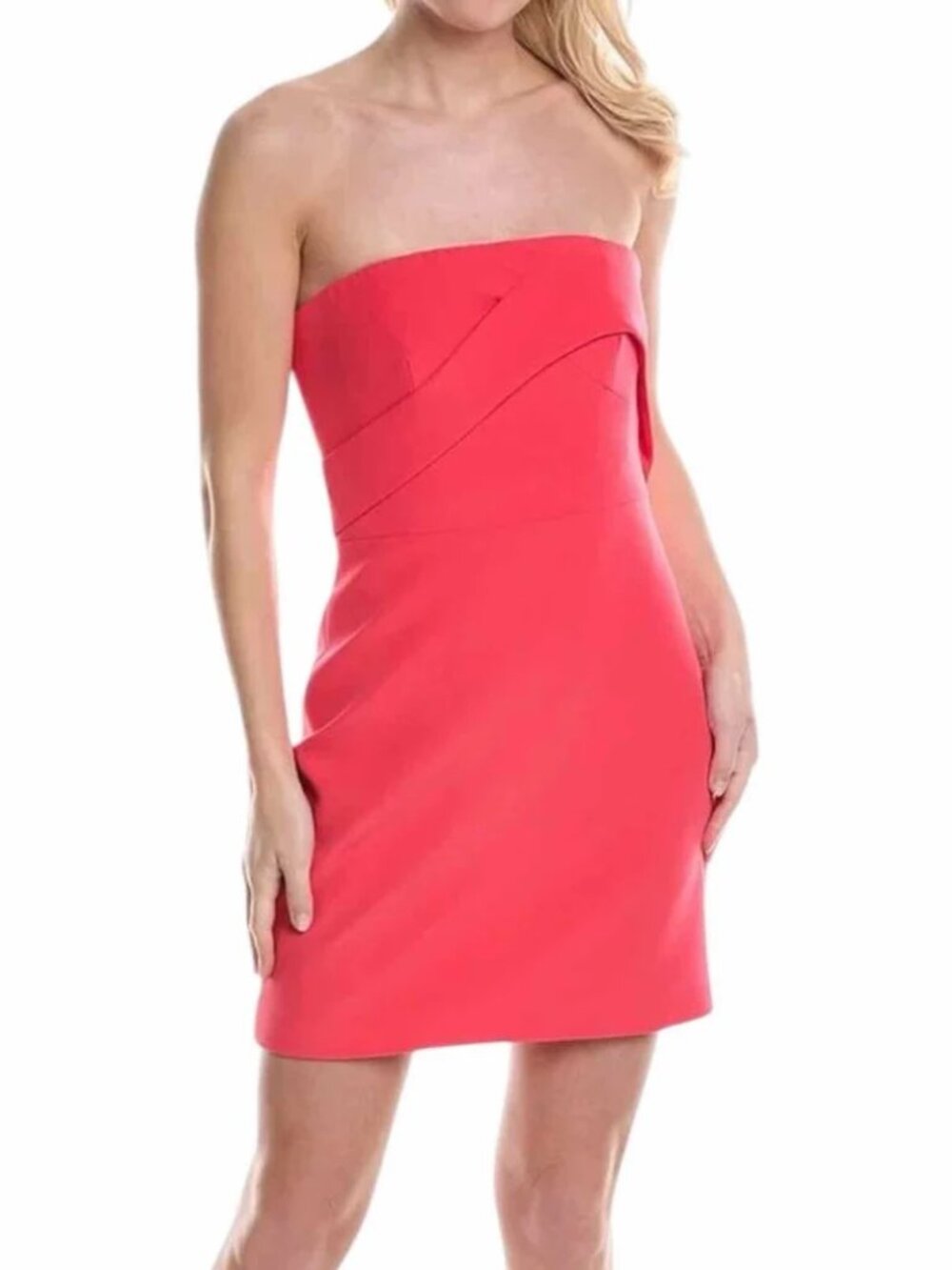 Halston Kalani Strapless Crepe Mini Dress, Size 8
